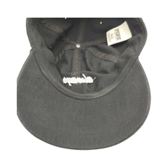 PINK Victoria’s Secret Adjustable Baseball Cap Black Always Down Strap Back - Picture 7 of 7